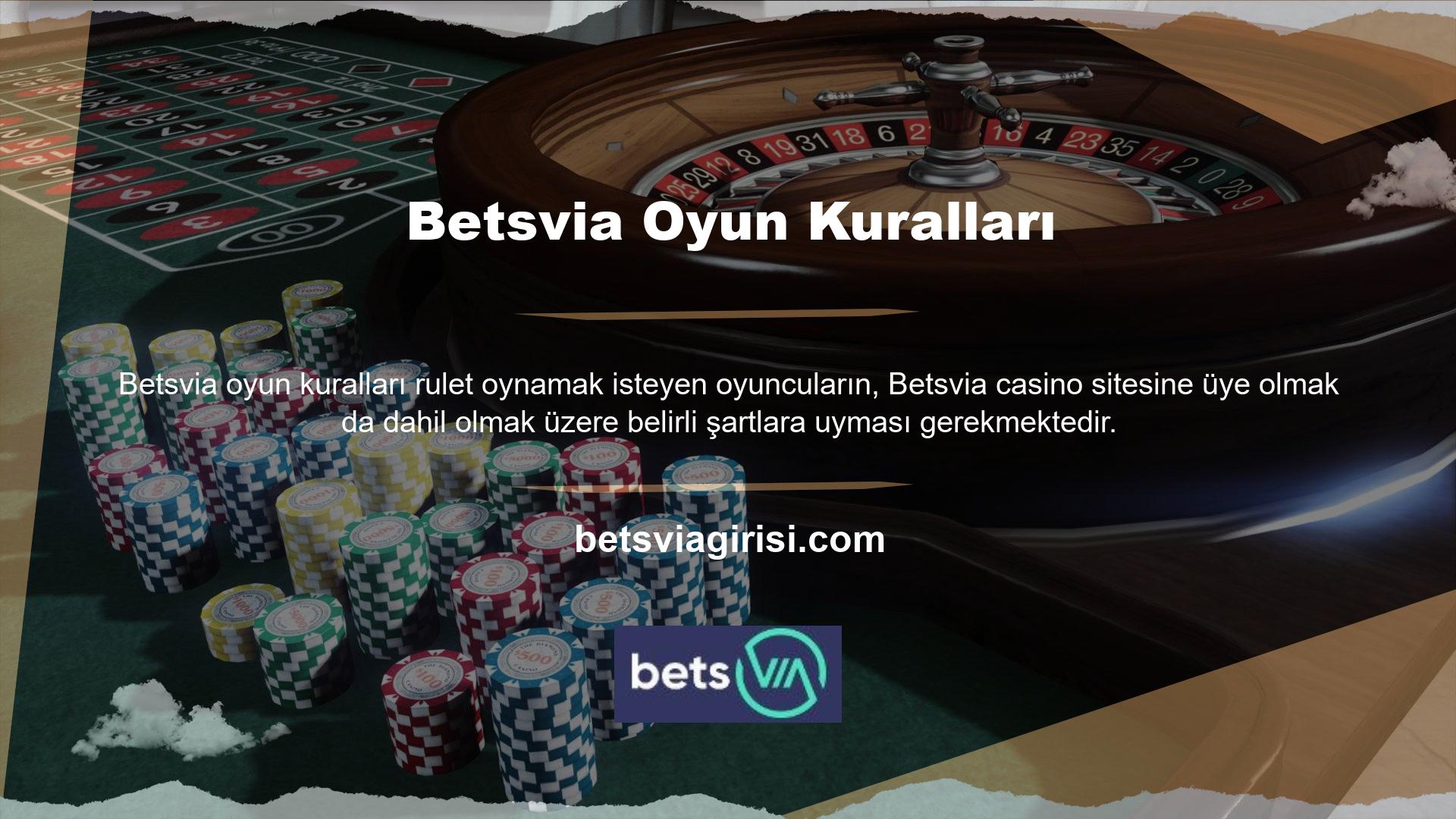 İkinci aşamada katılımcı, bu hesaba para yatırarak bir hesap açar, Betsvia oyun kuralları web sitesindeki canlı casino bölümünden sağlayıcının sunduğu Fransız rulet oyununu seçer ve bahis yapmaya başlar