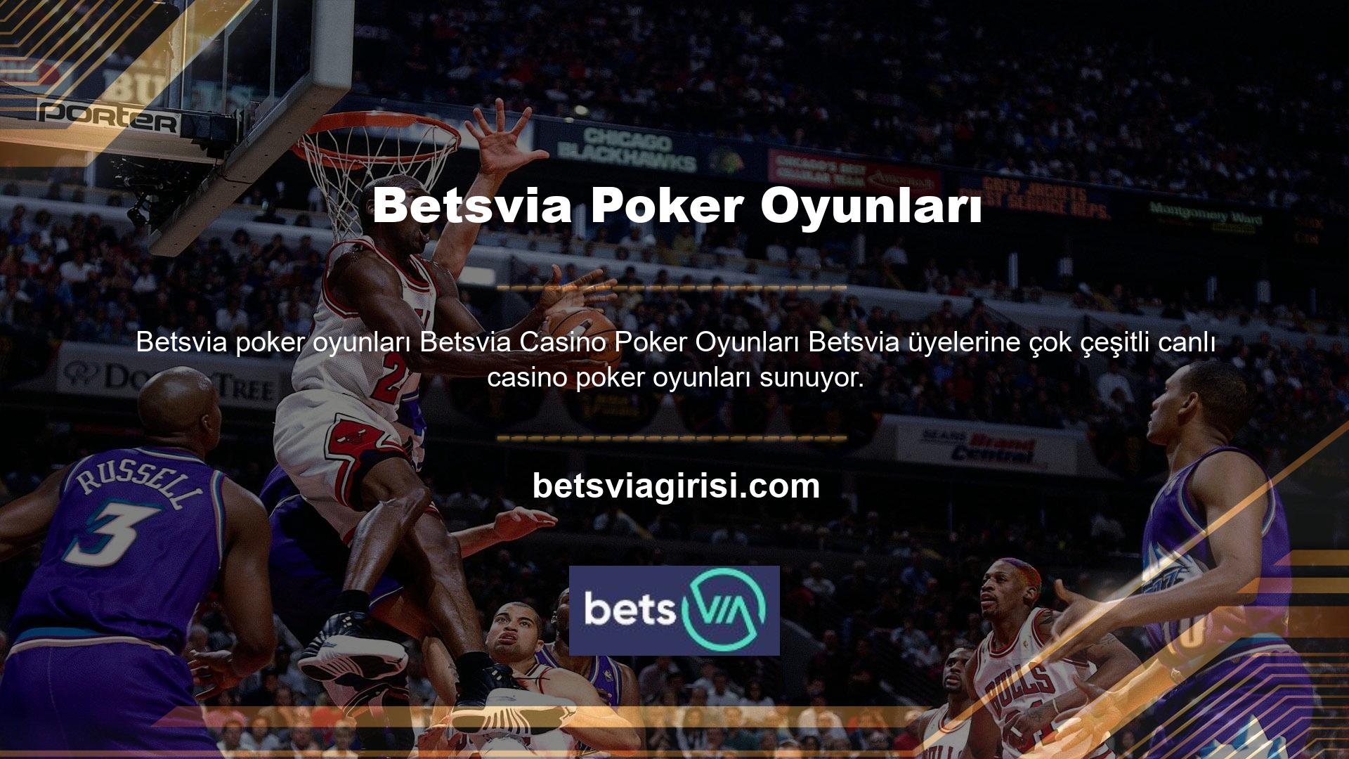 Texas Hold'em, Omaha, Stud ve Draw oynayabiliriz